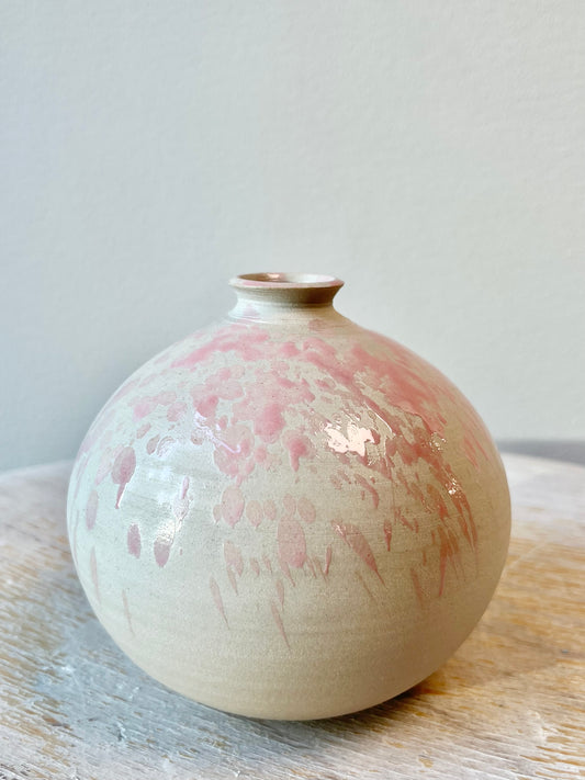 Minivas rosa fläck